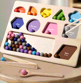 لعبة قوس قزح الخشبية